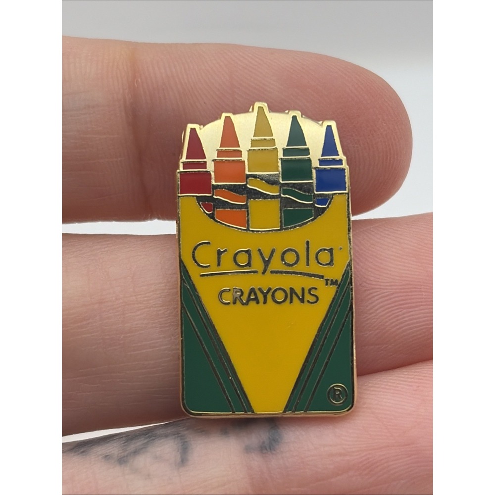 Crayola Crayons Box Cute School Supplies Lapel Hat Pin